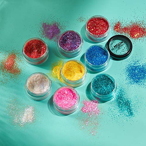 Iridescent Glitter Shakers by Moon Glitter ??100% Cosmetic Glitter for Face, Body, Nails, Hair and Lips - 5g - Blue