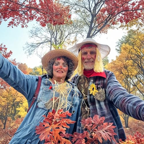 Scarecrow Face Temporary Tattoo Stickers, 2-Pack Halloween