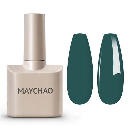 MAYCHAO 15ML Gel Nail Polish 1Pc Peacock Green Gel Polish Soak Off UV LED Nail Polish Nail Art Starter Manicure Salon DIY at Home, 0.5 OZ