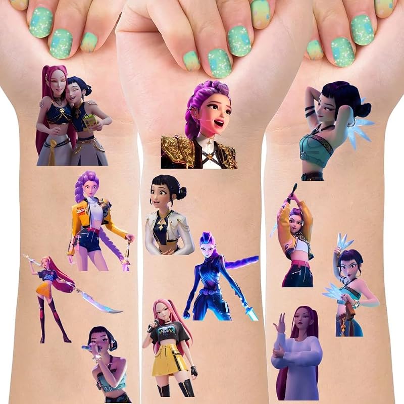 8 Sheet Demon Temporary Tattoos for Kids Birthday Party