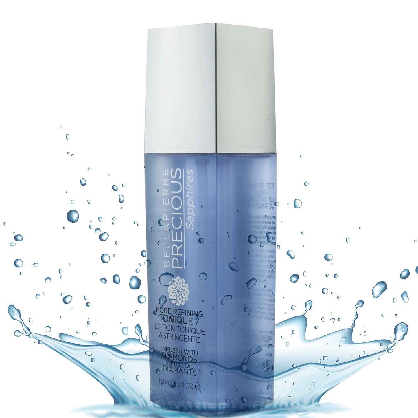 Bellapierre Precious Sapphires Diamond-Infused Pore Refining Tonique | All Natural Toner Gently Removes Makeup & Residue | Chamomile, Honey, & Cucumber Extracts for Soothing Refreshment - 150ml
