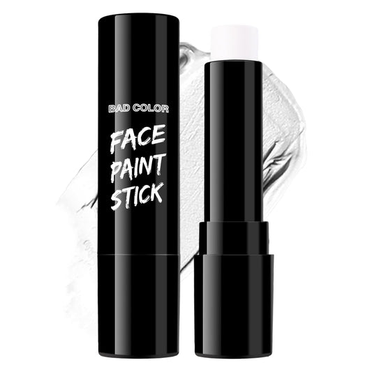 BADCOLOR White Face Body Paint Eye Black Stick for Adults Children Softball Football Baseball Sports , Non-Toxic Hypoallergenic for Halloween SFX Makeup Cosplay Skeleton Clown Costume Parties