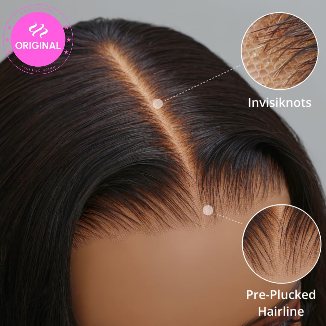 UNICE Pre Everyting Glueless Frontal Wig Body Wave 13X4 HD Pre Cut Lace Front Wigs Human Hair Pre Bleached Invisible Bye Bye Knots Wig Pre Plucked 150% Density 20inch