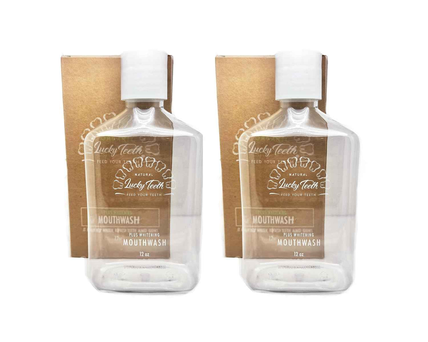 Lucky Teeth Organic Food Grade Peroxide MouthWash - Plus WHITENING - Whitens, Refreshes. Food Grade Peroxide + Essential Oils. … (2)