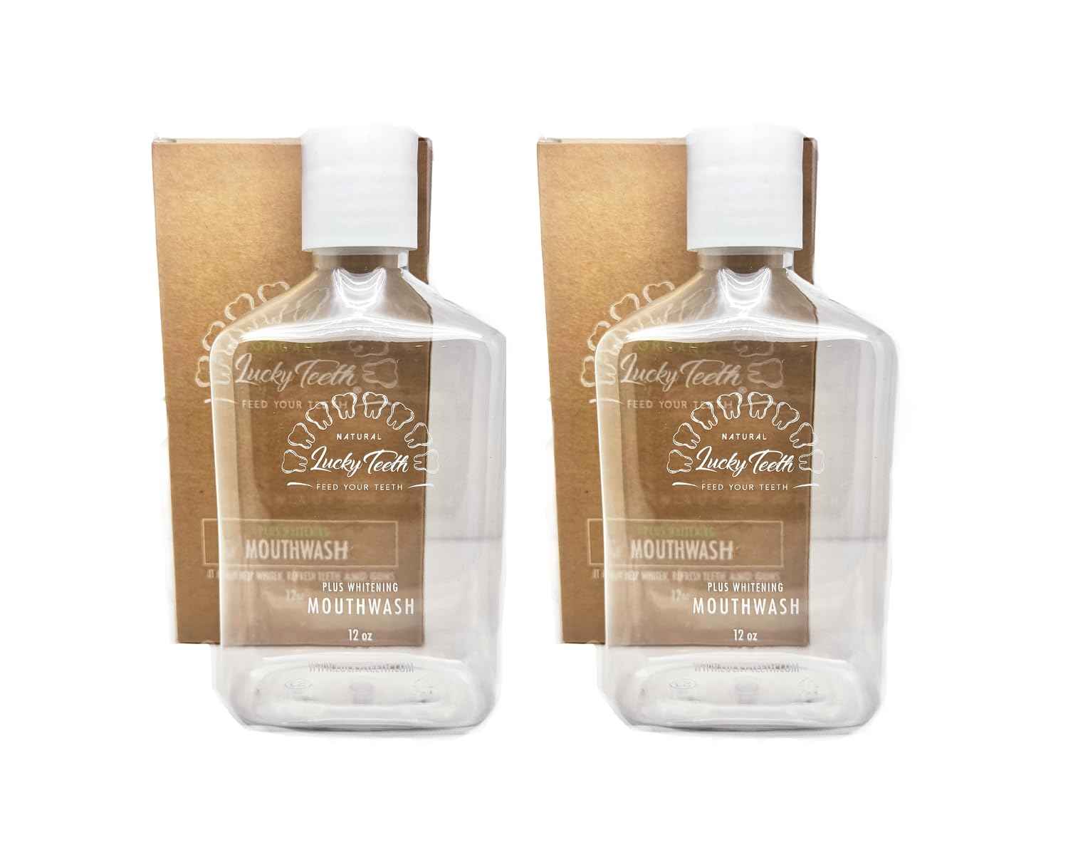 Lucky Teeth Organic Food Grade Peroxide MouthWash - Plus WHITENING - Whitens, Refreshes. Food Grade Peroxide + Essential Oils. … (2)