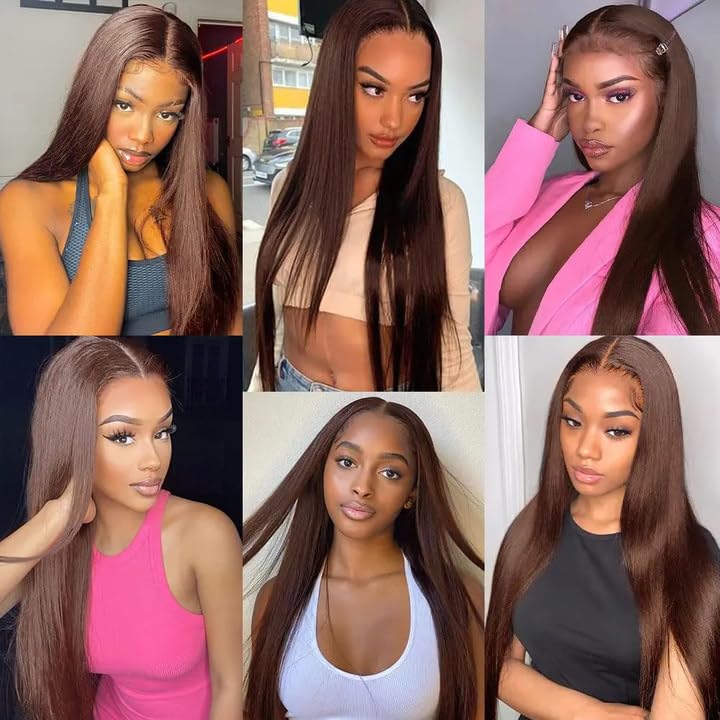 #4 Brown Straight Human Hair Bundles 14 Inch 150g
