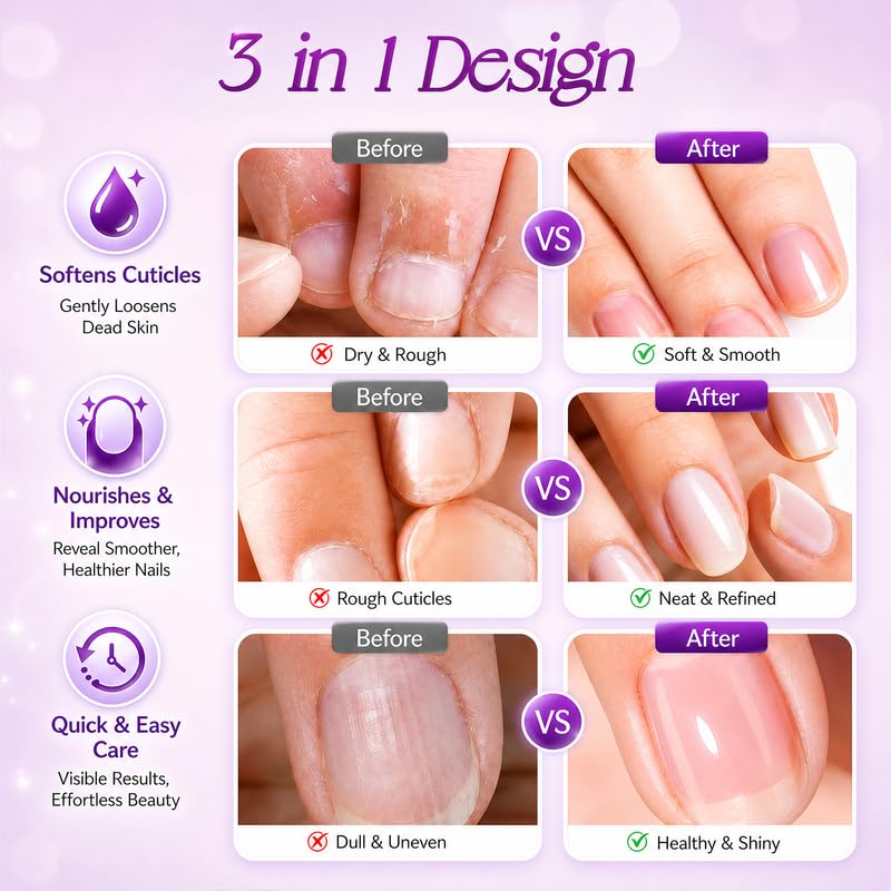 Babysun Cuticle Oil Pusher Pen - Press Type Ceramic Nail Care