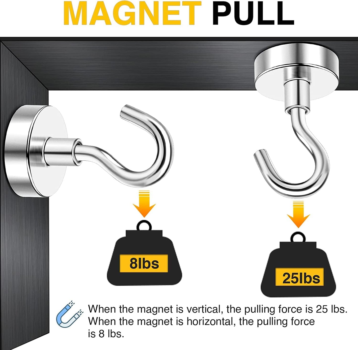 DIYMAG Magnetic Hooks, 25Lbs Strong Heavy Duty Cruise Magnet S-Hooks for Classroom, Fridge, Hanging, Cabins, Grill, Kitchen, Garage, Workplace and Office etc, (1000 Pack-Silver),Screw in Hooks