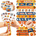 72PC Basketball Party Favor Set - Temporary Tattoos & Slap Bracelets
