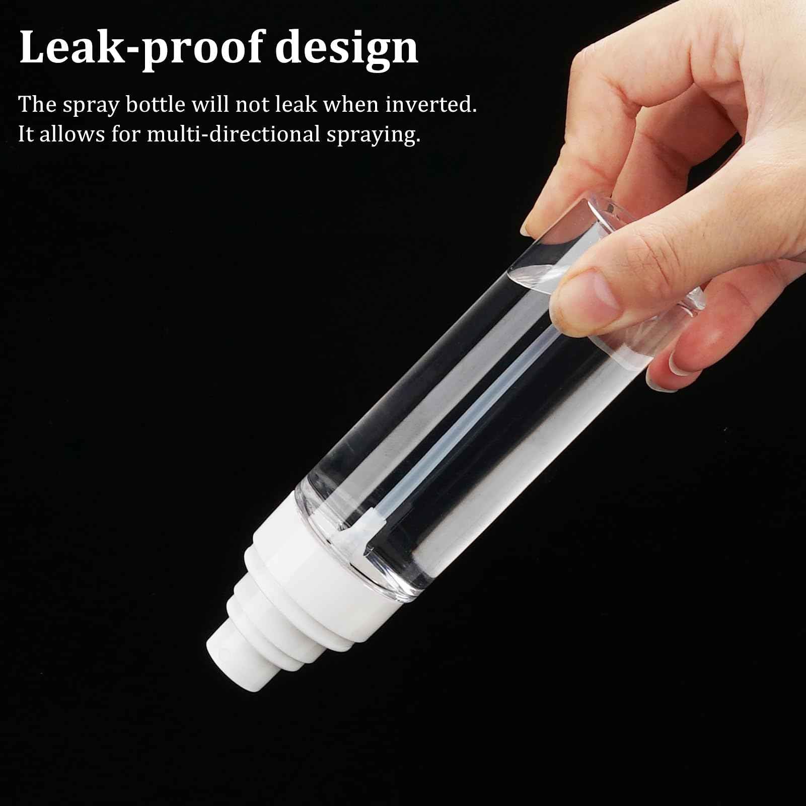 Cosywell Fine Mist Spray Bottles 3.5oz/105ml 5 Pack Leak Proof Mister Spray Bottle Refillable Plastic Hair Spray Bottle for Perfume Skincare Toners Water Cosmetics (Clear)