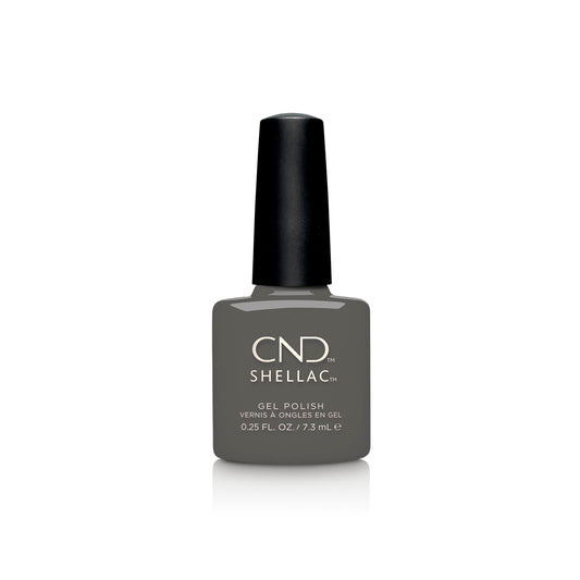 CND Shellac Gel Nail Polish, Long-lasting NailPaint Color with Curve-hugging Brush, Gray/Silver Polish, 0.25 fl oz