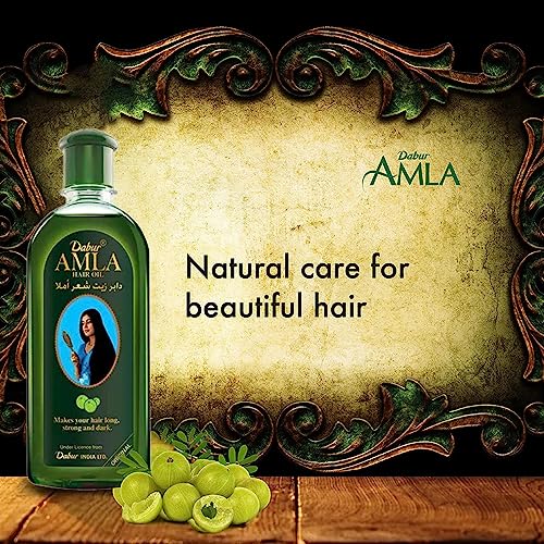 Dabur Amla Hair Oil 500ml - 100% Natural, Enhances Hair Growth, Nourishes Scalp and Hair