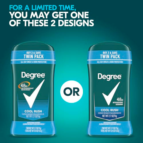 Degree Men Cool Rush Antiperspirant Deodorant Twin Pack 48-Hour