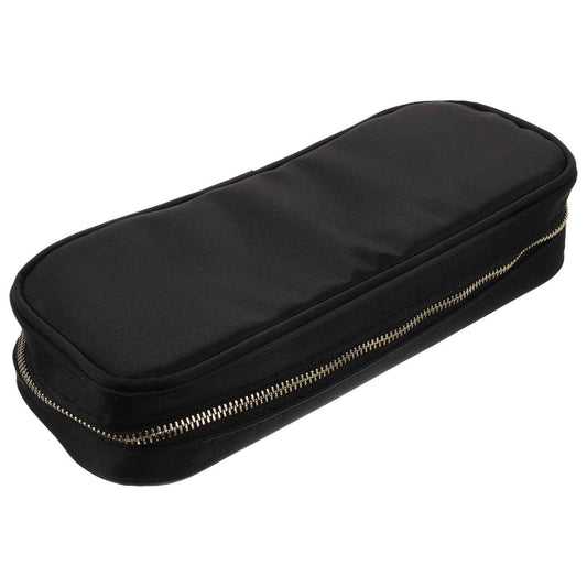 FOMIYES Portable Makeup Brush Bag Travel Makeup Brush Pouch Zipper Makeup Brush Storage Bag Black, 24.00X10.00X5.50CM, 1320H184KK