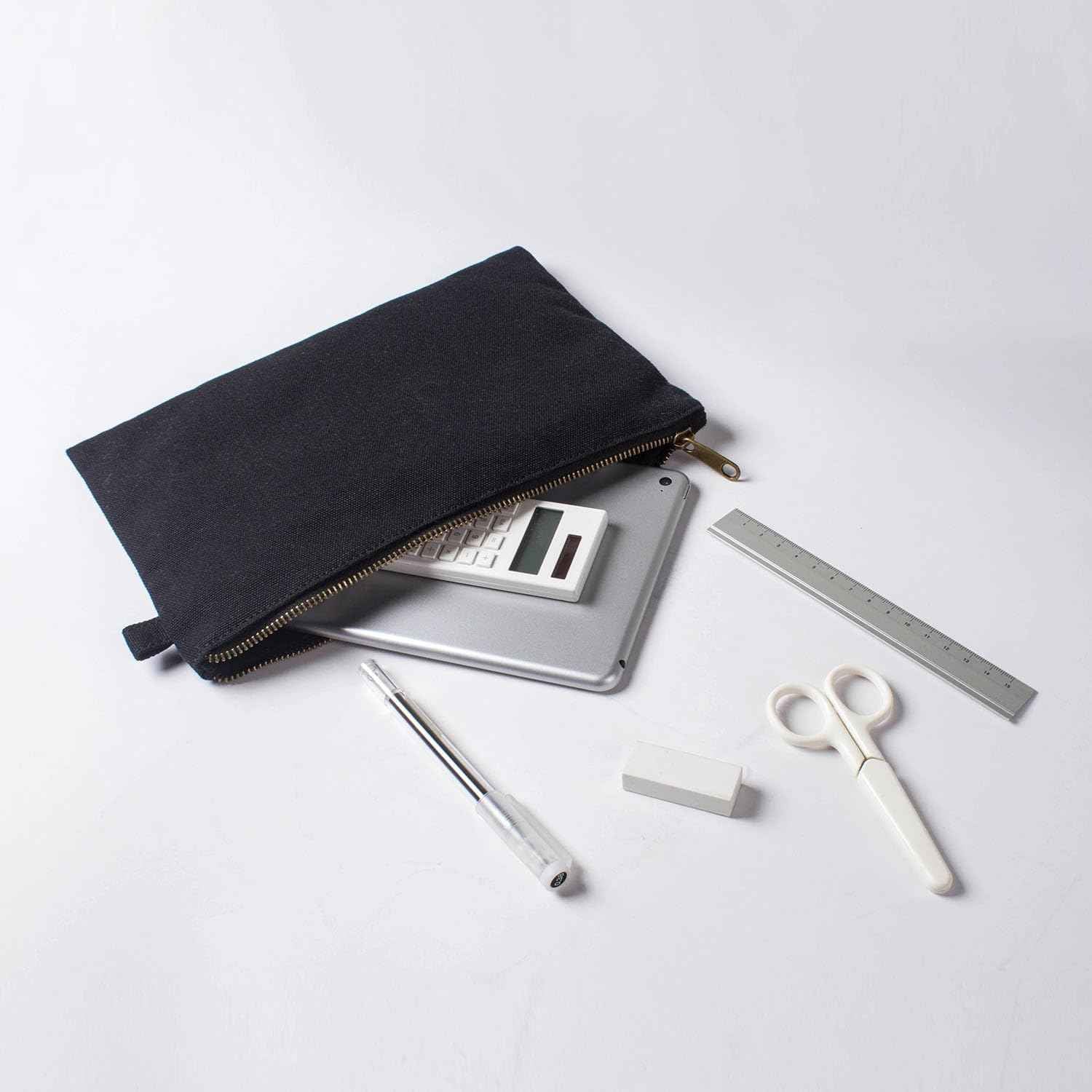 YONBEN Zipper Pouch Storage Bag Simple and Stylish Women's Cosmetic and Travel Bag (Black-basic-2)