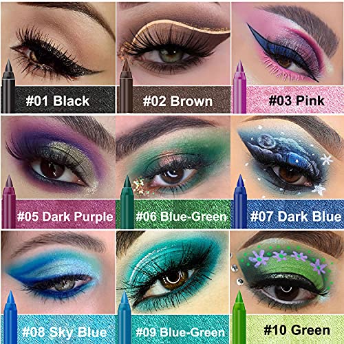 LemonSac 15-Color Eyeliner Pen Set – Pearl & Matte