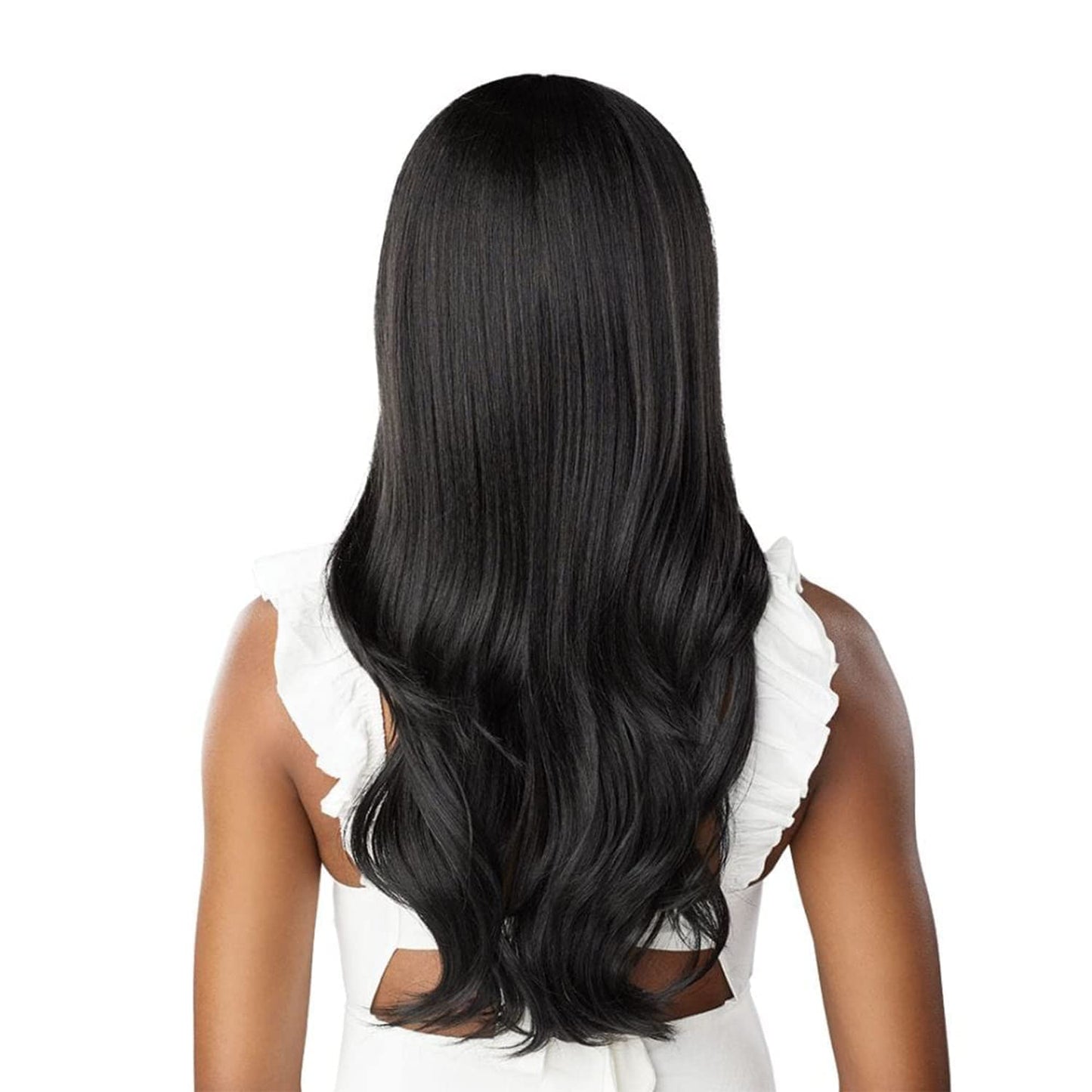 Sensationnel Dashly lace Front Wig - hand tied ear to ear soft lace synthetic with baby hair 5 Inch Deep Part - Dashly lace unit 27 (1B OFFBLACK)