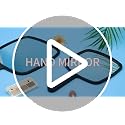 MIRRORNOVA Handheld Mirror with Handle - Travel Size, 9.3" x 6.7"