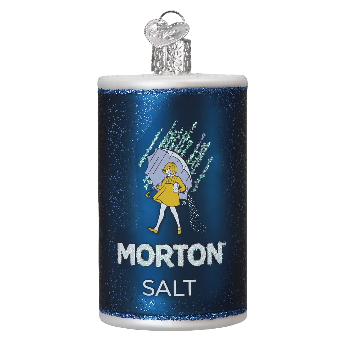 Old World Christmas Morton Salt Can Glass Blown Ornament for Christmas Tree