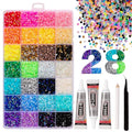 28 Colors 4mm Resin Rhinestones Flatback - 13000Pcs with B7000 Glue