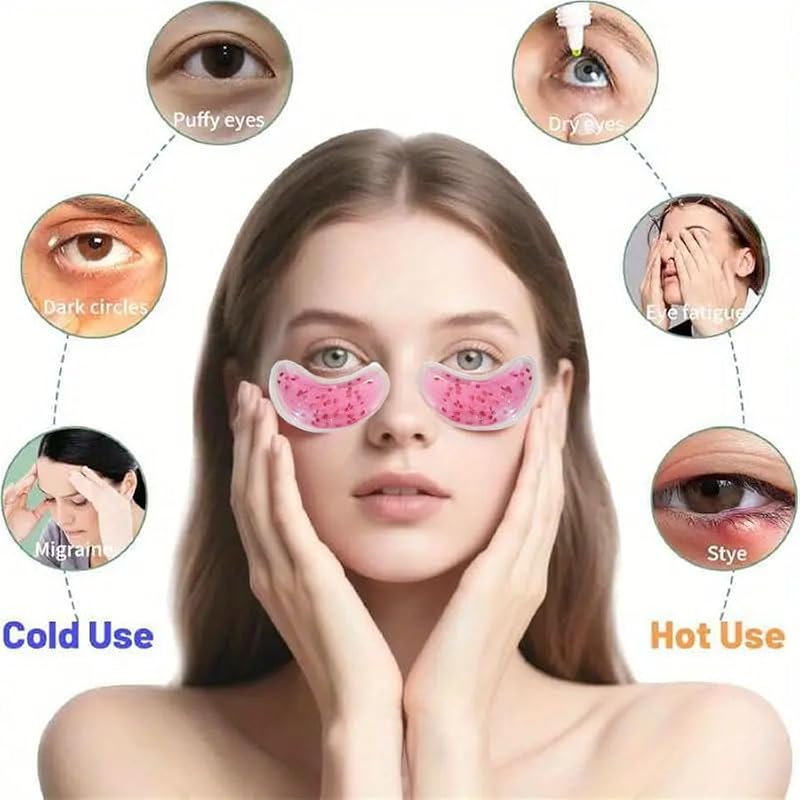 Reusable Gel Eye Patches for Puffy Eyes, Hot & Cold Therapy