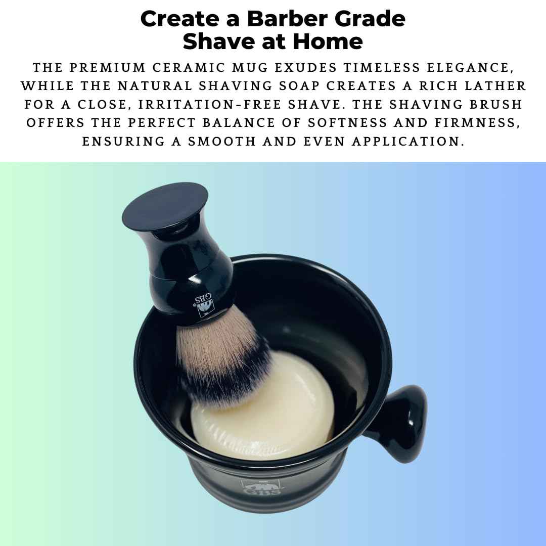 G.B.S Men's Wet Shaving Set (3 Pc Black)