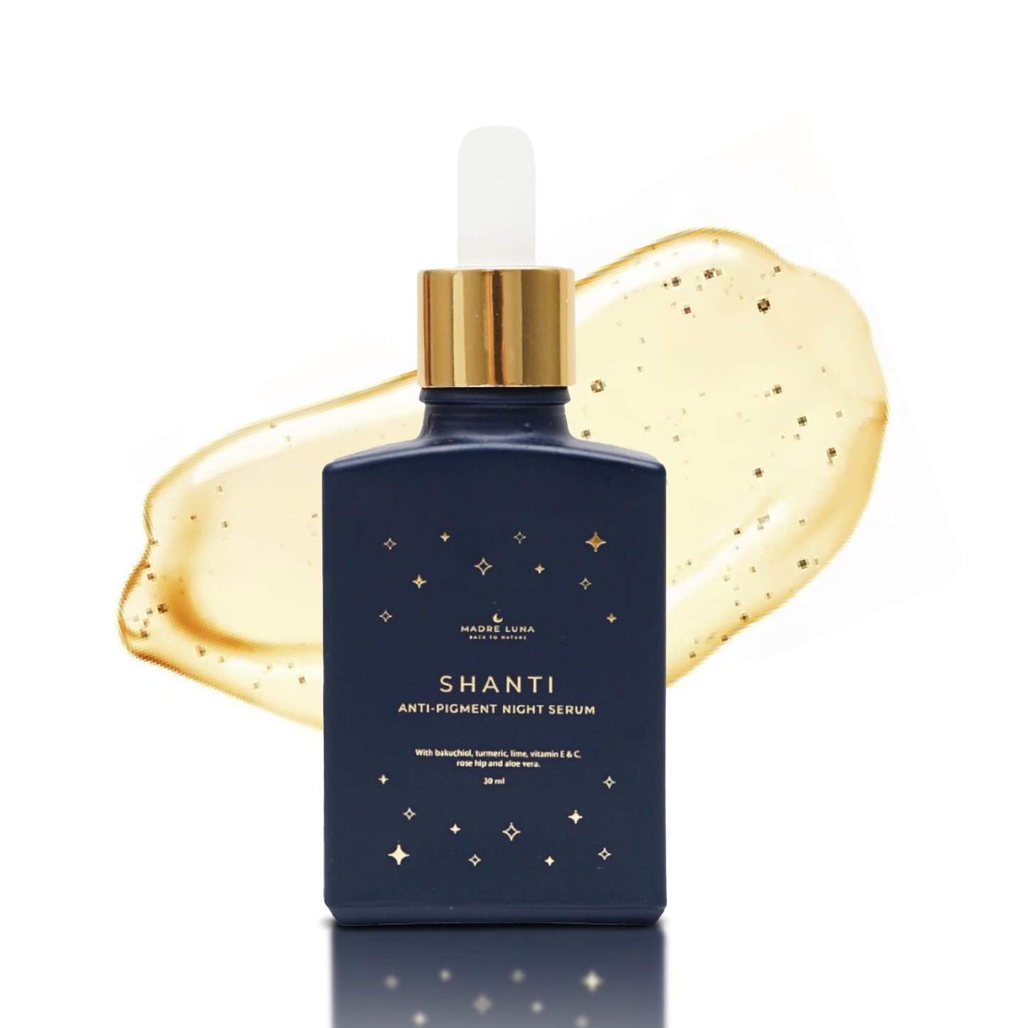 Madre Luna SHANTI - Night Facial Oil Serum, Deep Hydration, Anti-Pigmentation with Bakuchiol Oil (Natural Retinol), Anti-Aging, Ideal for All Skin Types - Face Oil
