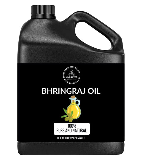 Naturevibe Botanicals Bhringraj Oil 32 Ounces | 100% Pure and Natural | Great for Skin Care and Hair Care