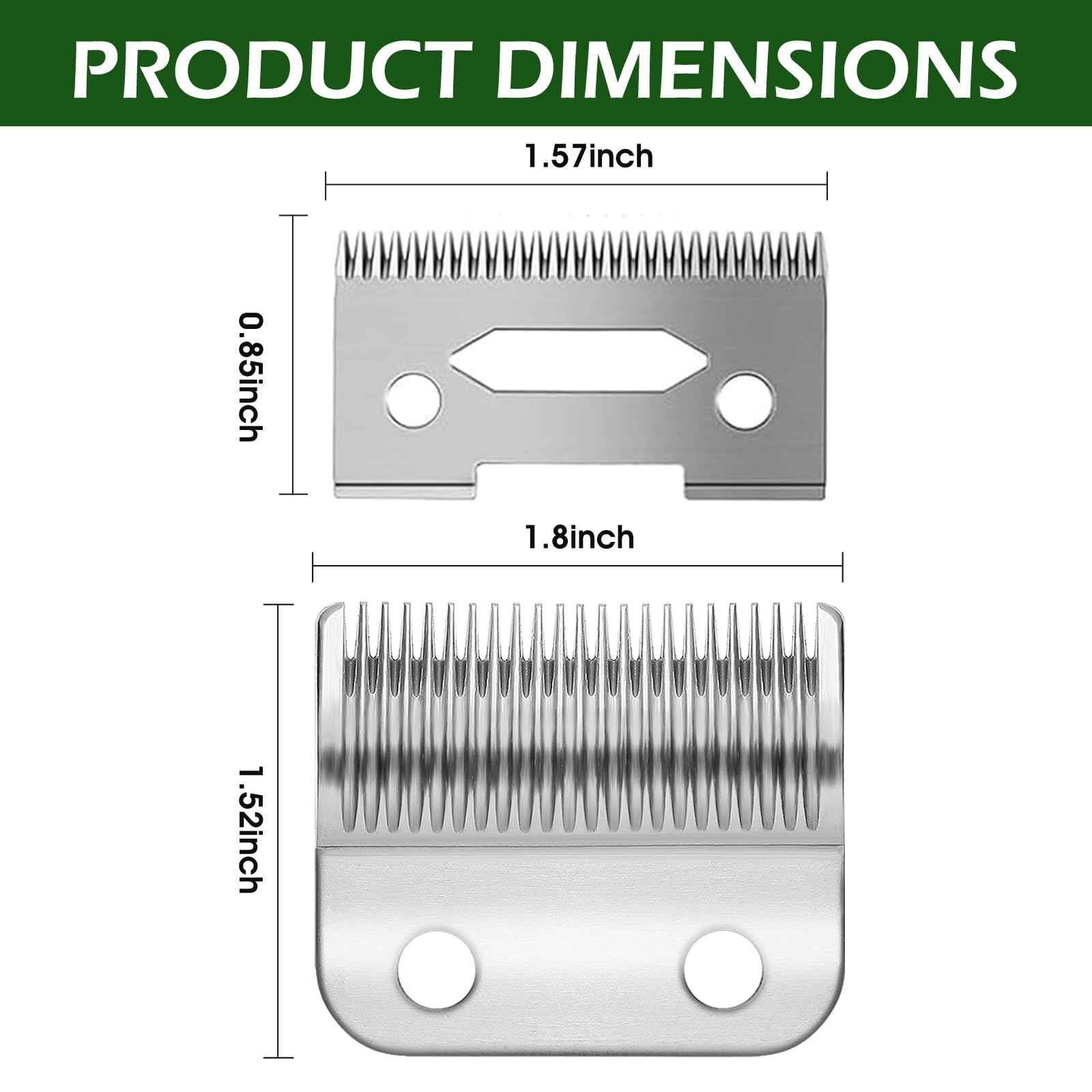 ZZYZSFUS 4 Pack Professional Replacement Clipper Blades,Precision 2 Holes Adjustable Hair Clipper Parts Blade for 5-Star Senior, Magic Clip, Reflections Senior