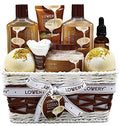 Vanilla Coconut Spa Gift Basket for Women – 9 Piece Set