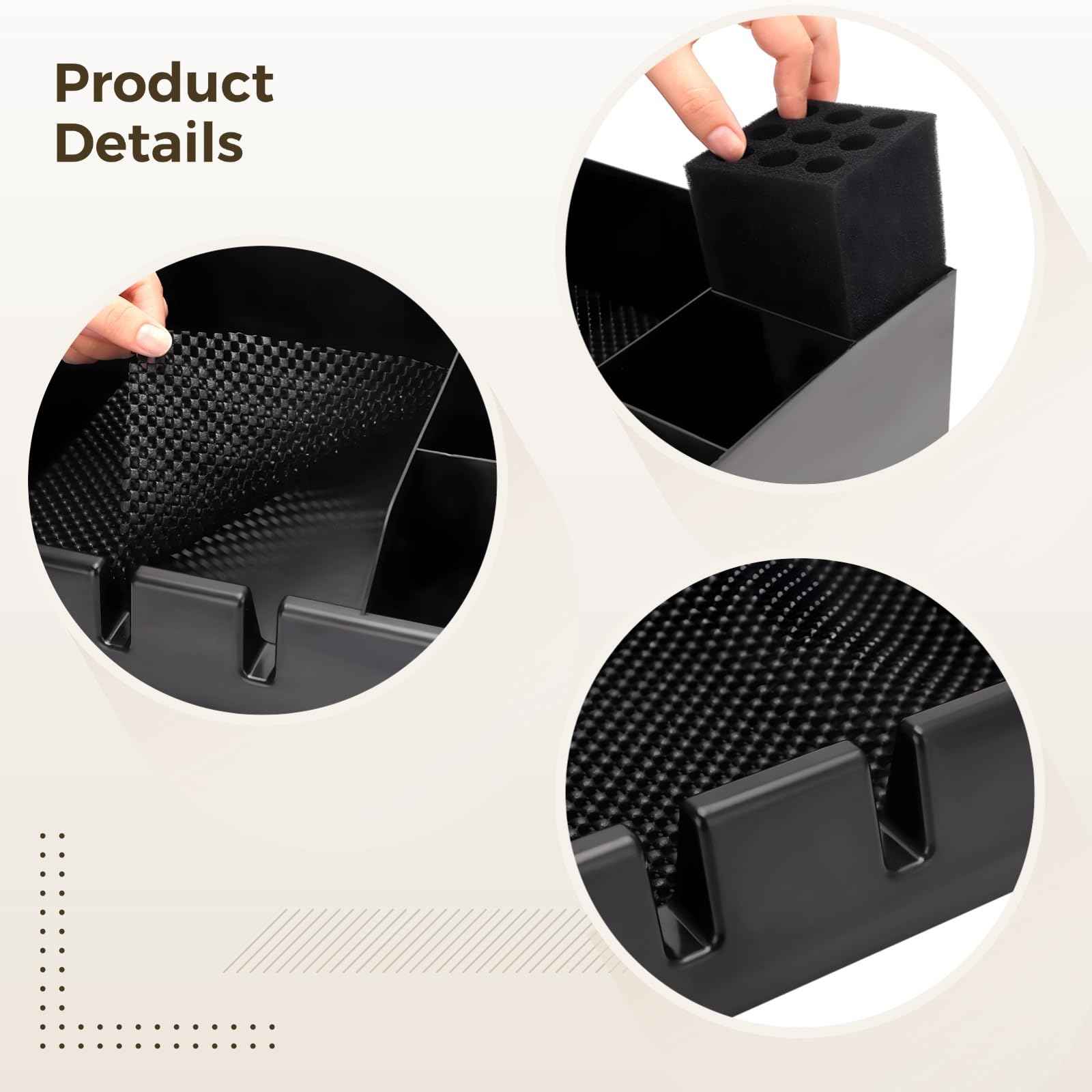Hair Clipper Organizer Case, Multifunctional Barber Tray for Salon, Ideal for Storing Clippers, Scissors, Combs, and Other Tools, Non-Slip ABS Plastic Design