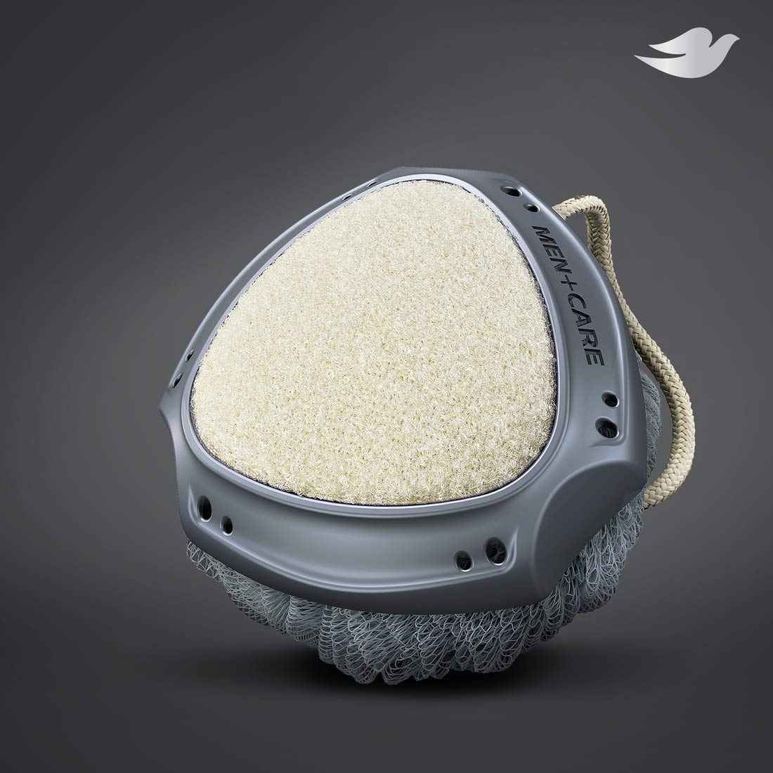 DOVE MEN + CARE Shower Tool 4 Count For Stronger, Healthy-Feeling Skin Active Clean Scrubs and Exfoliates for a Deeper Clean With Body Wash