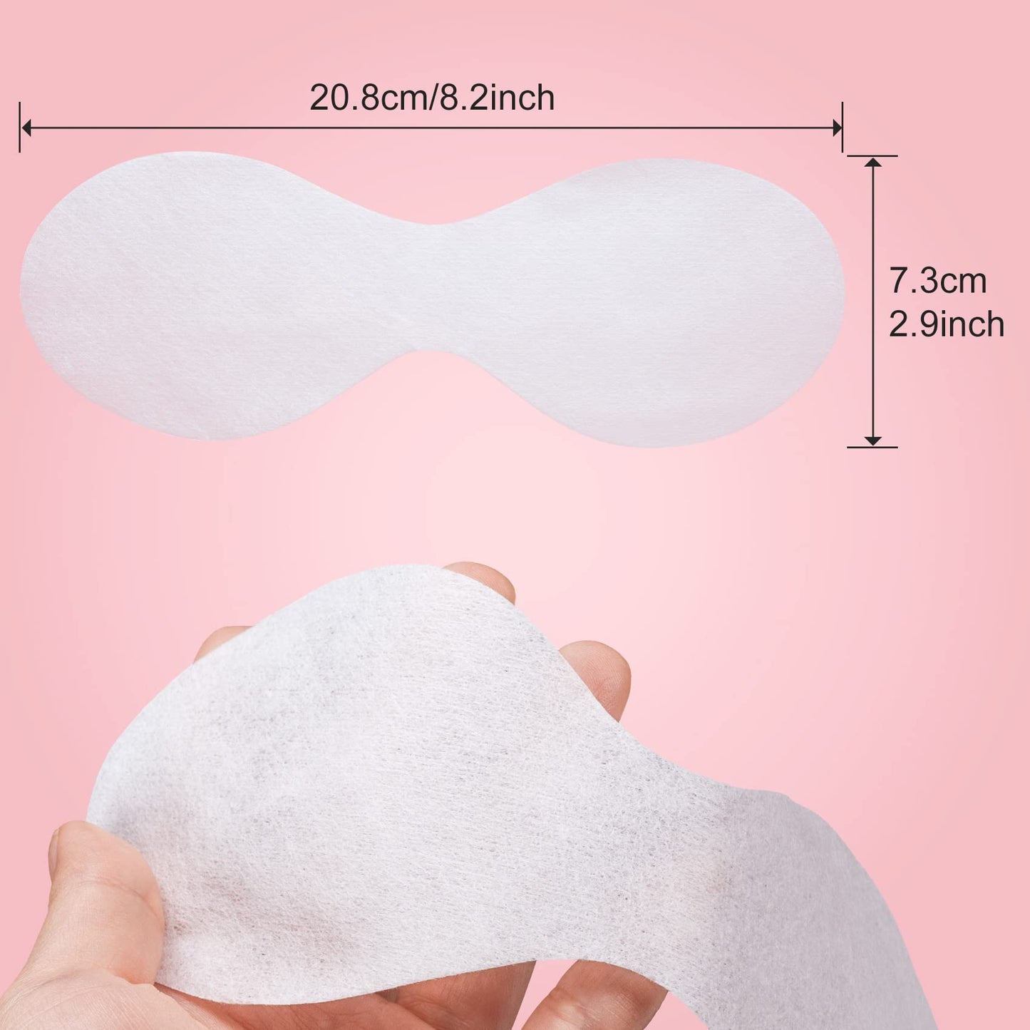 Joez Wonderful 100 Sheets Disposable Non Woven Eye Care, Cotton Paper Facial Eye Pads Spa, DIY Clear Eye Mask Paper Beauty Sheets for Skincare Spa Wrap Moisture Retention