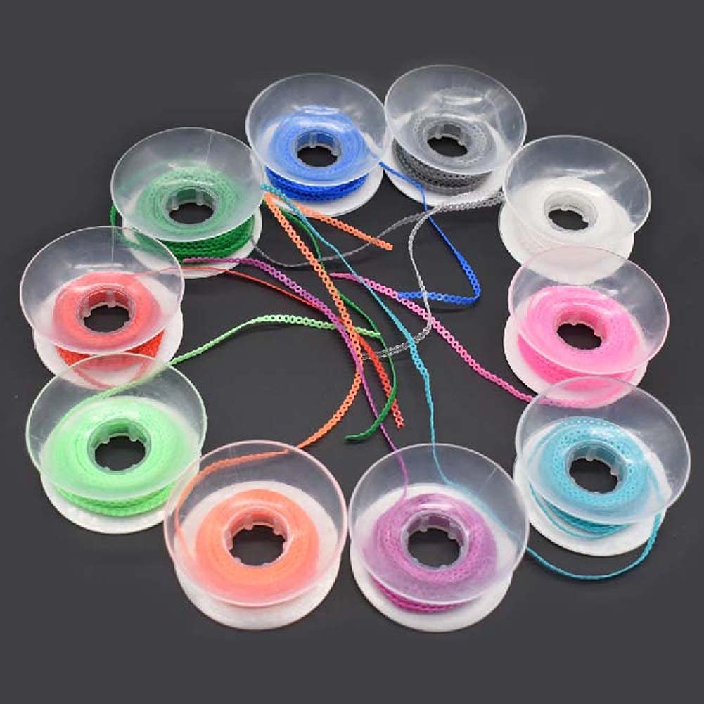 RZJZGZ 10 Pcs Dental Orthodontic Elastic Chain Power Chains Brace Orthodontic Spool Elastic Rubber Band(4.5M/PACK) (Closed)