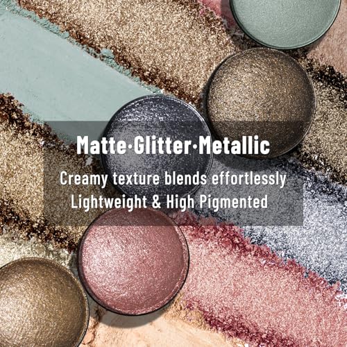 UCANBE 16-Color Eyeshadow Palette - Matte, Shimmer & Glitter