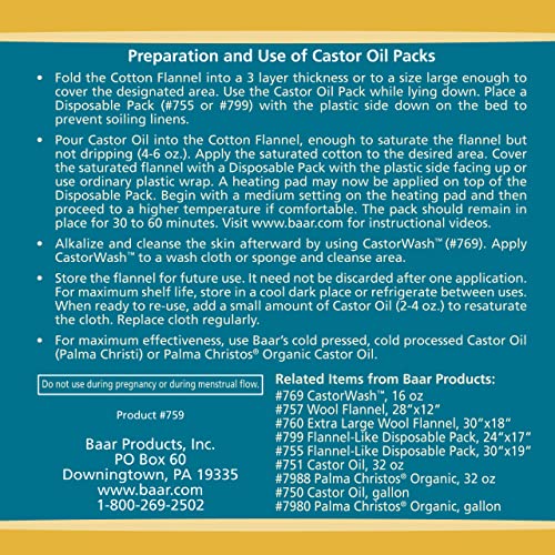 Baar Cotton Flannel Castor Oil Pack