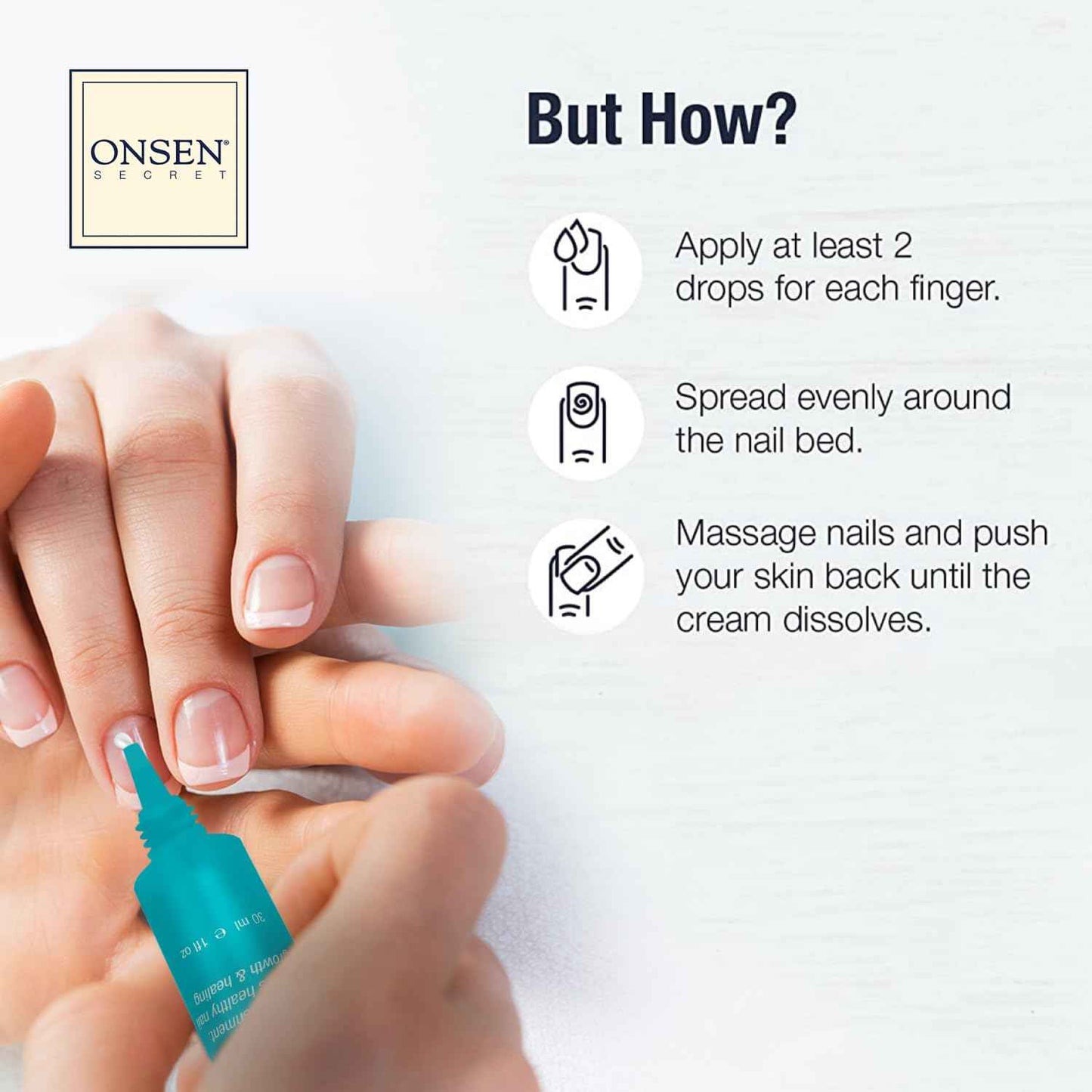 Onsen Secret Cuticle Conditioner Cream 30ml, 3 Way Japanese Nail Buffer Block, 6pcs Nail File Dual Grit. Cuticle Oil Nail Care Serum Sooth, Repair & Strengthen Cuticles & Nails + Shape & Shine Kit