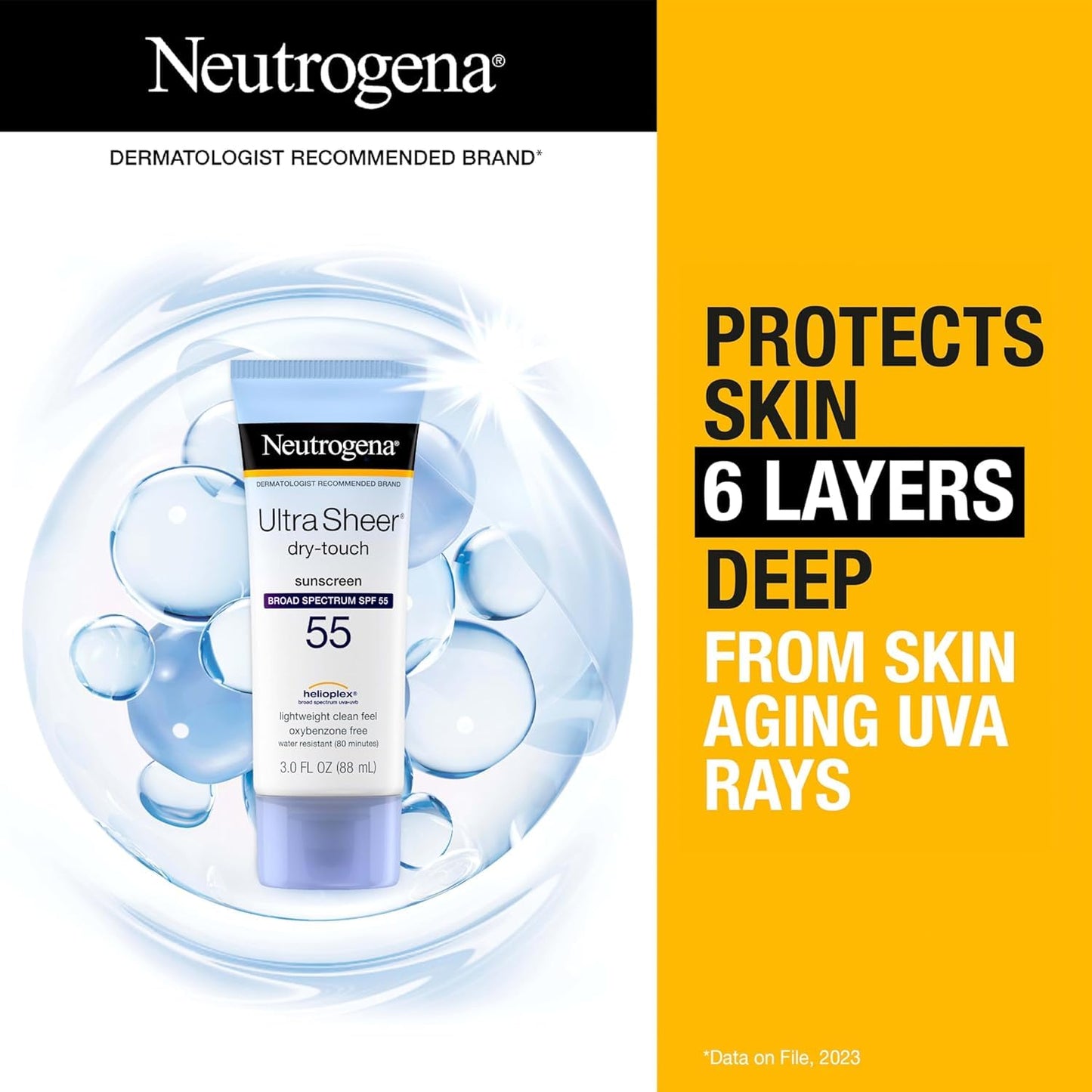 Neutrogena Ultra Sheer Dry-Touch Sunscreen Broad Spectrum SPF 55, 3 fl. oz.