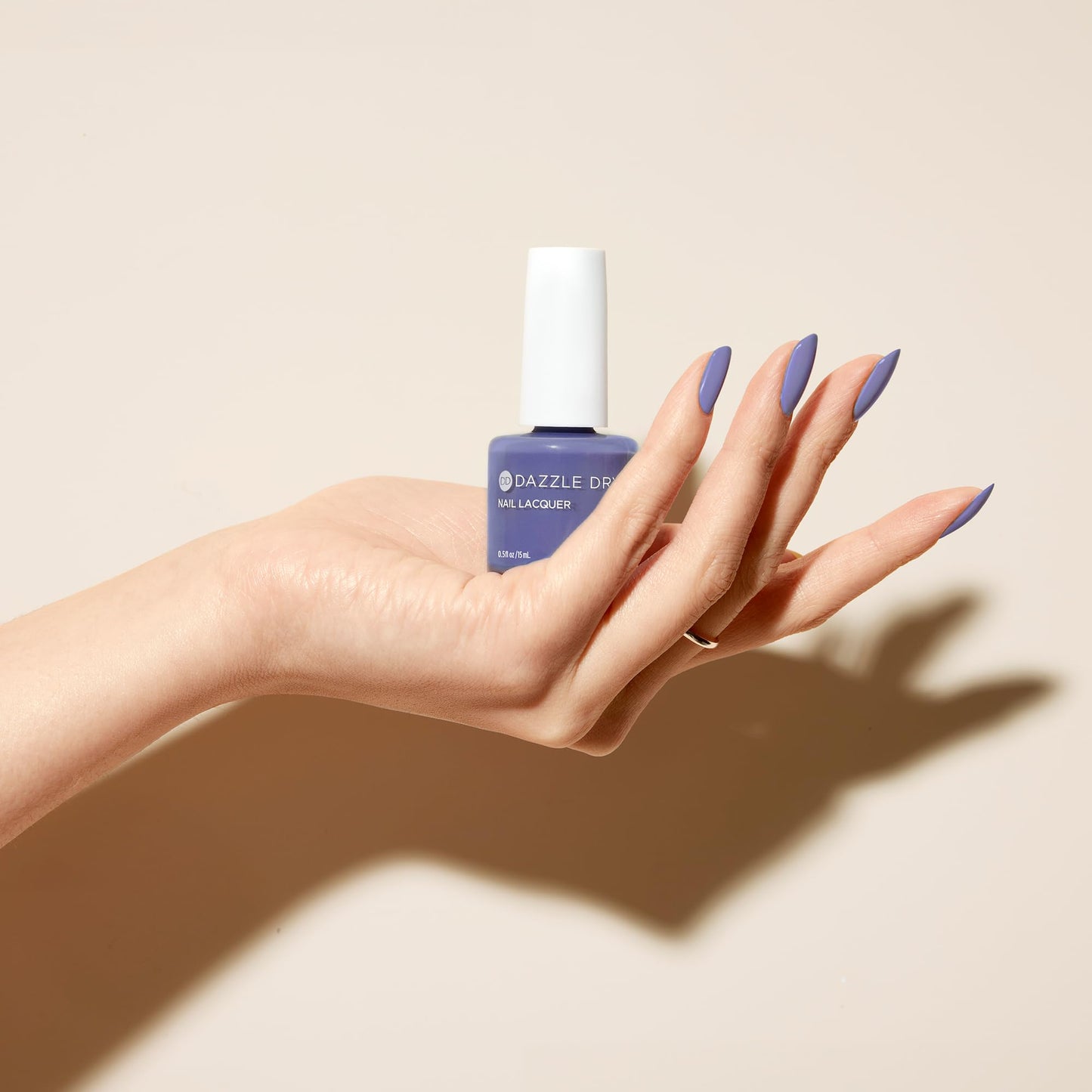 Dazzle Dry Nail Lacquer (Step 3) - Periwinkle Passion - A deep, muted periwinkle. Full coverage cream. (0.5 fl oz)