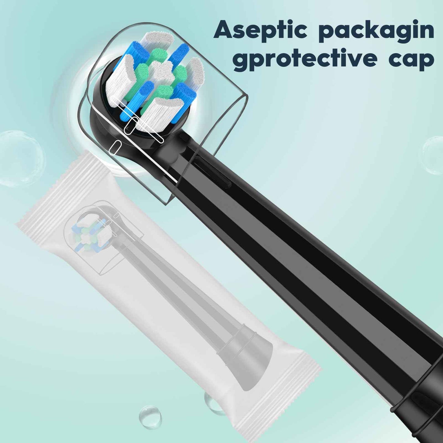 iO Replacement Heads Compatible with Oral B iO Electric Toothbrush,Compatible with Oral B iO Series 2/3/4/5/6/7/8/9/10,Premium Bristles for Deep Cleaning&Gentle Care,Black/White