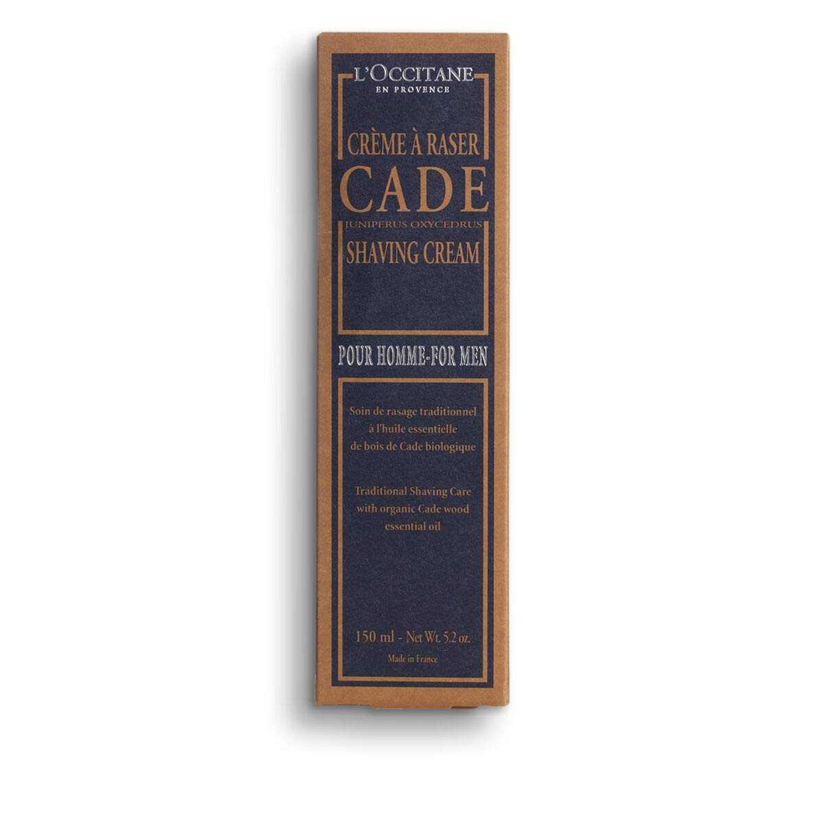 L'Occitane Cade Shaving Cream, 5.4 Ounce: Rich, Creamy Foam, Smooth Shave, With Shea Butter, Reduce Feelings of Tightness & Irritation, Made in France