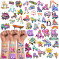 Roller Skate Temporary Tattoos,20 Sheets 200 Pieces Roller Skate Themed Tattoos Stickers Party Decoration Supplies for Adults