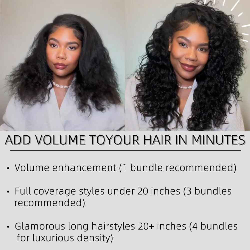 Water Wave Human Hair Bundle 24 Inch 12A Double Silky Soft Weft Curly Bundles Wet And Wavy Braidable Brazilian Hair For Women As Extensions