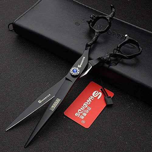 7 inch salon personalized scissors 19 cm cool black salon hair styling hair scissors stainless steel hair tools