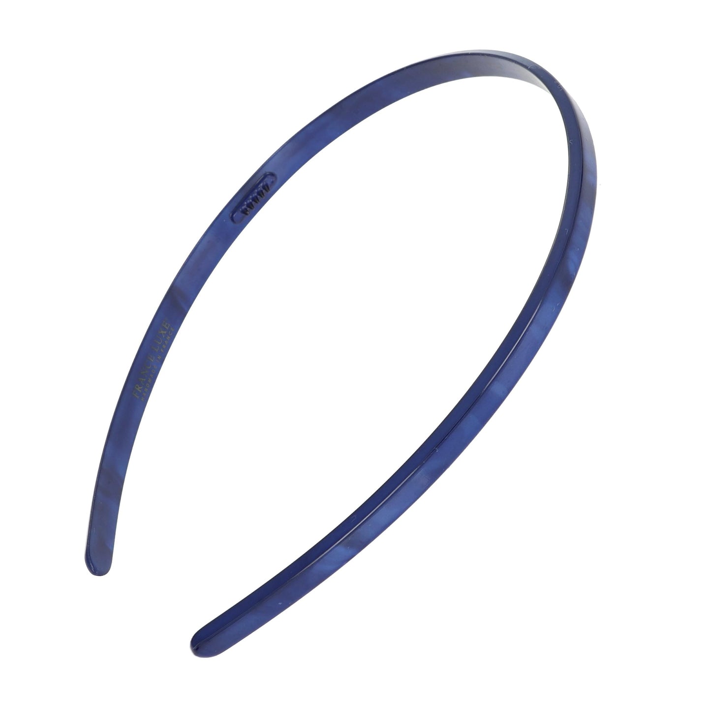 Navy Blue Headband for Women, 1/4" Ultracomfort Thin Plastic Headband, Nacro Ocean, Flexible, No Slip Gentle Teeth, All-Day Hold | France Luxe