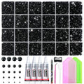 35000PCS Black Rhinestone Bedazzling Kit with Glue & Tools
