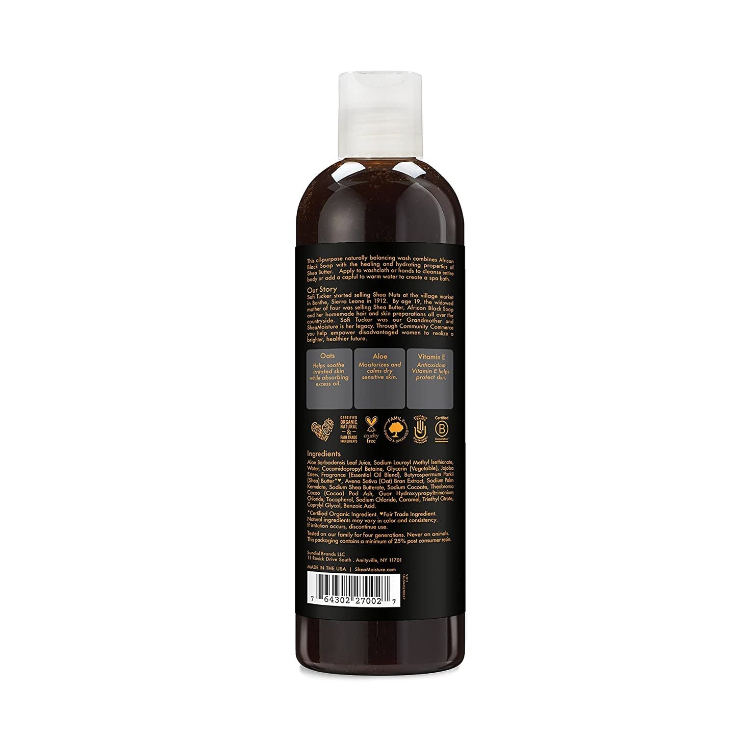 SheaMoisture African Black Soap Body Wash | 13 oz | Pack of 2