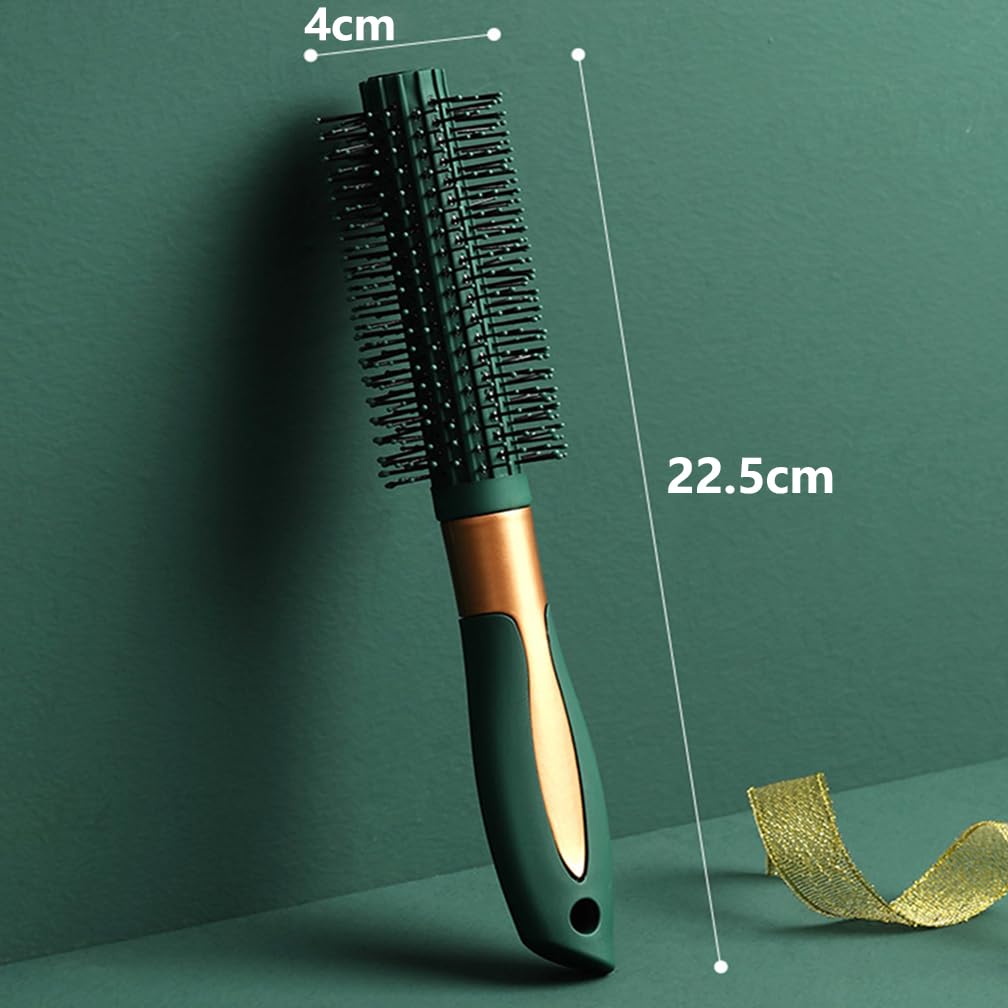 Reazana Styling Brushes Detangling Brush Blow Drying Detangler Hairbrush Nylon Bristle Pins Anti-Static Massage Hair Brush Fashion Comb for Women and Girls Thick Curly Wavy Dry and Wet Hair (Round)