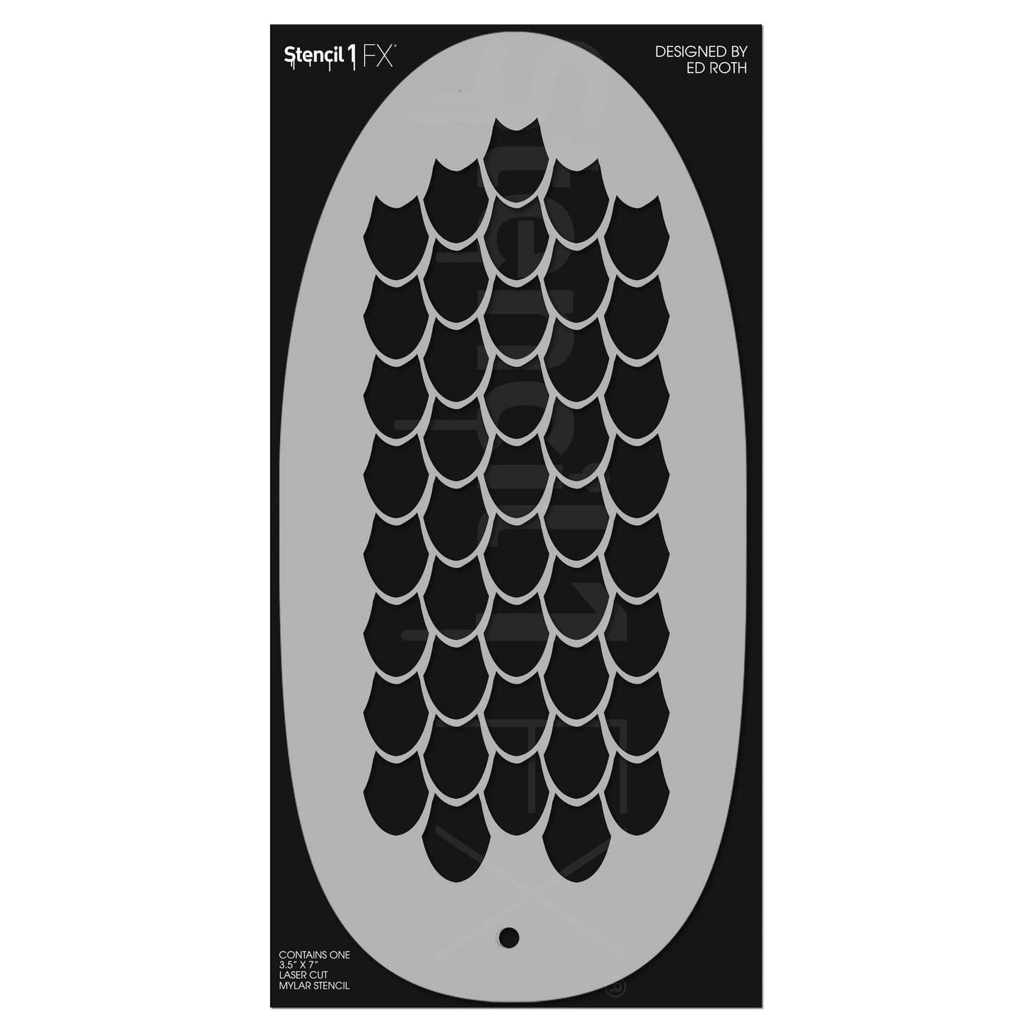 Stencil1FX - Dragon Scales Eye Makeup Stencil for Costumes, Dress Up, Halloween, Cosplay, Arts, Face Painting