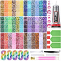80000Pcs 3/4/5/6mm Resin Jelly Rhinestones for Bedazzling, 36 Colors